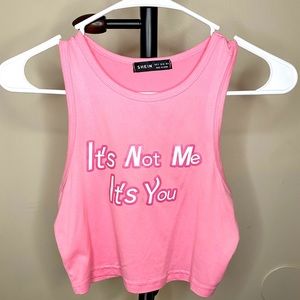 Baby Pink Cropped Tank Top